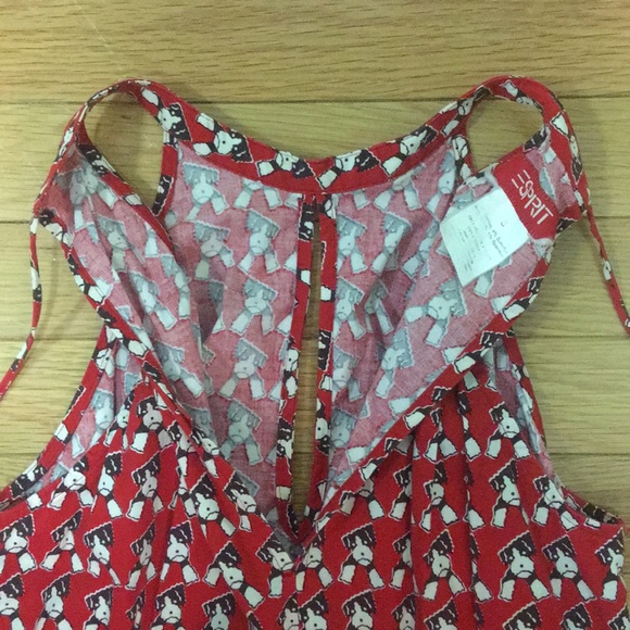 Vintage ESPRIT halter top with dog print - Picture 4 of 5